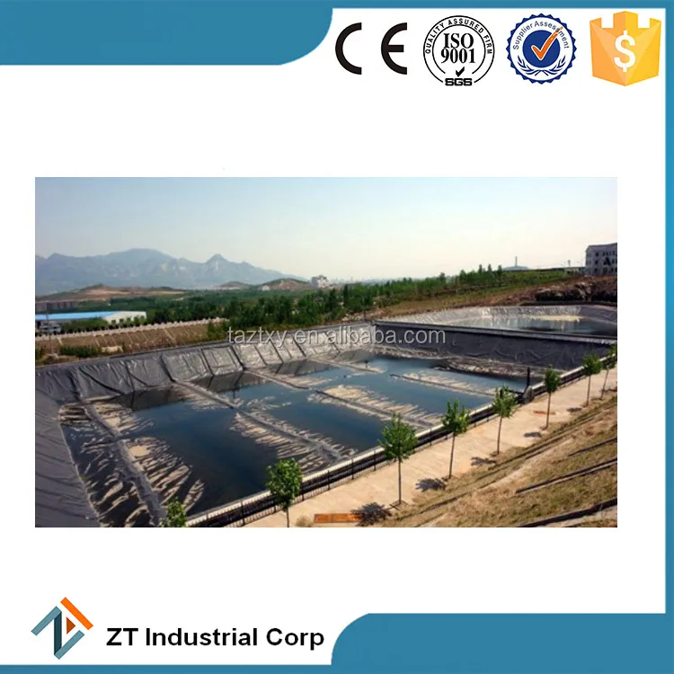 black plastic sheeting hdpe geomembrane for pool/fish farm pond liner