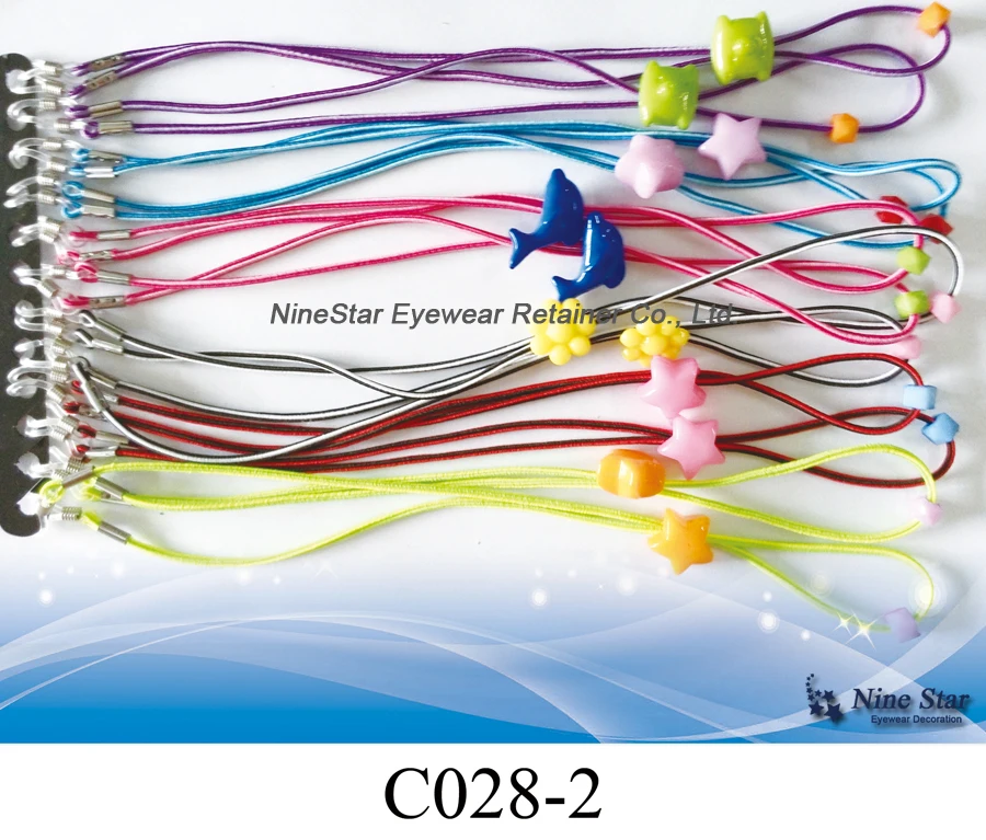 Colorful Cartoon Adjuster Safety Kids Eyewear Eyeglass Nylon Elastic Cord Strap Rope Retainer Holder