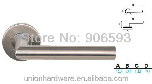 Wholesale stainless steel door handle on escutcheon,interior door handle with cheap price