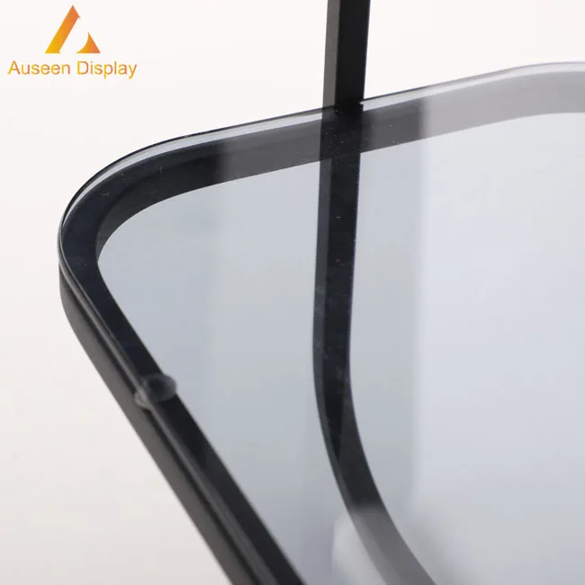 
Metal frame glass living room furniture decorative shelf for wall display and decorate 