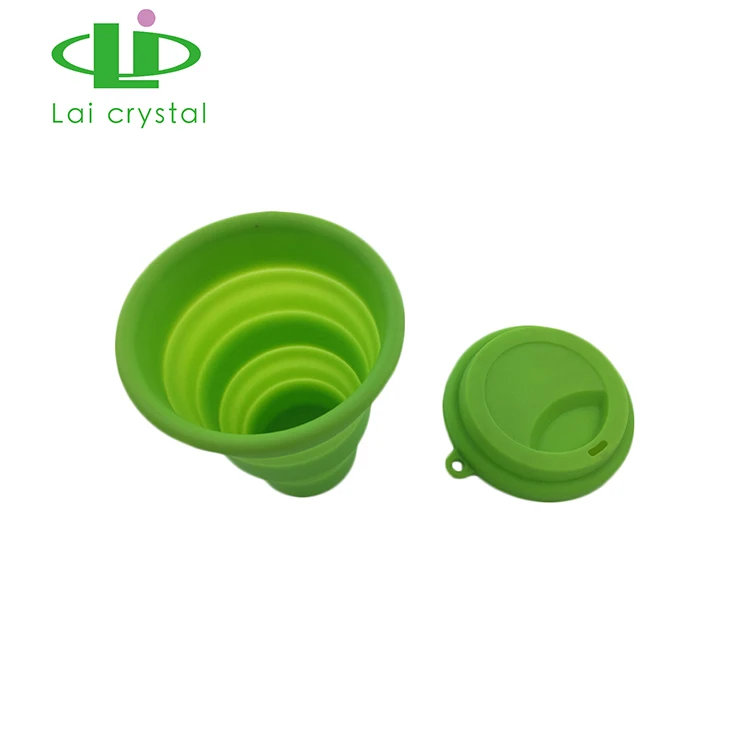 High End Unique Eco-Friendly Silicone Folding Cup Water Coffee Fashion Travel Folding Cup