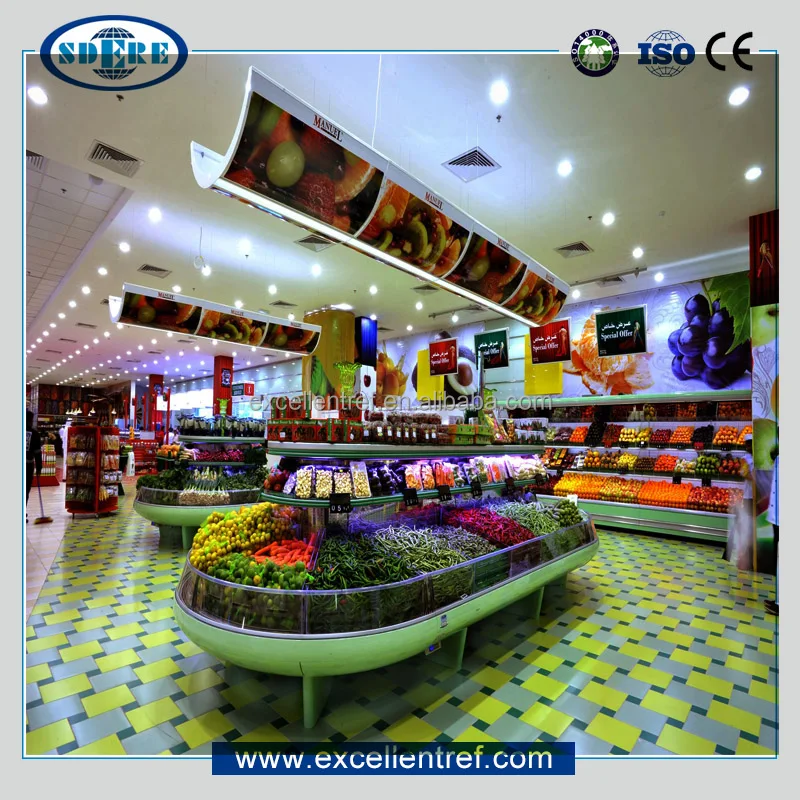 commercial vegetable refrigerator/fruit chiller used in supermarket