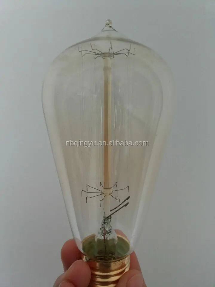 Vintage incandescent bulb  220V E27 edison bulb ST58 for coffee shop decoration