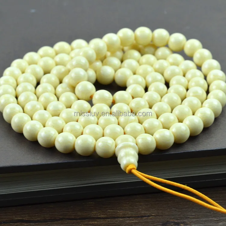 imitate ivory buddhist Bracelet Necklace Jewelry 108 mala beads wholesale 108 ivory beaded bracelet