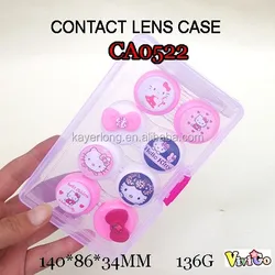 WHOLESALE  kt with butterfly deco PP box contact lens case with 4pcs lens holders CA0522