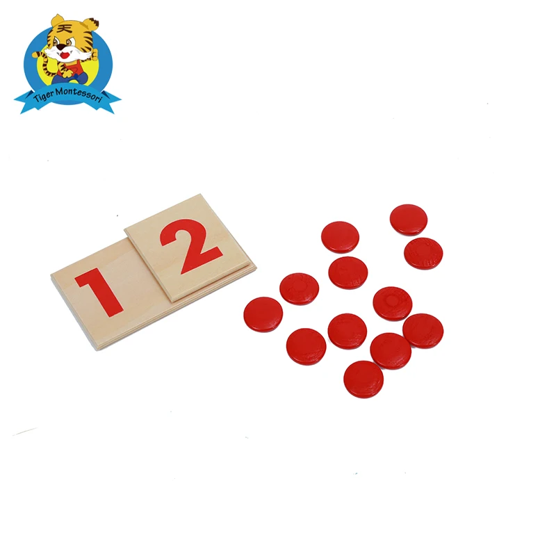 Wooden educational montessori materials for kindergarten and schools the cards and counters