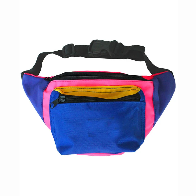 Fashion Party Fanny Pack Waist Belt Bag Oempromo Custom Colorful Sport Thread  Phone Bag OEM Unisex Zipper fanny pack bag