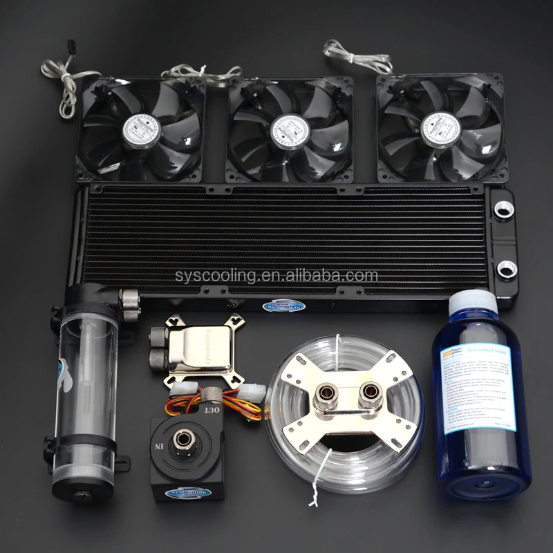 Pc water cooling kit high performance complete CPU GPU radiator system