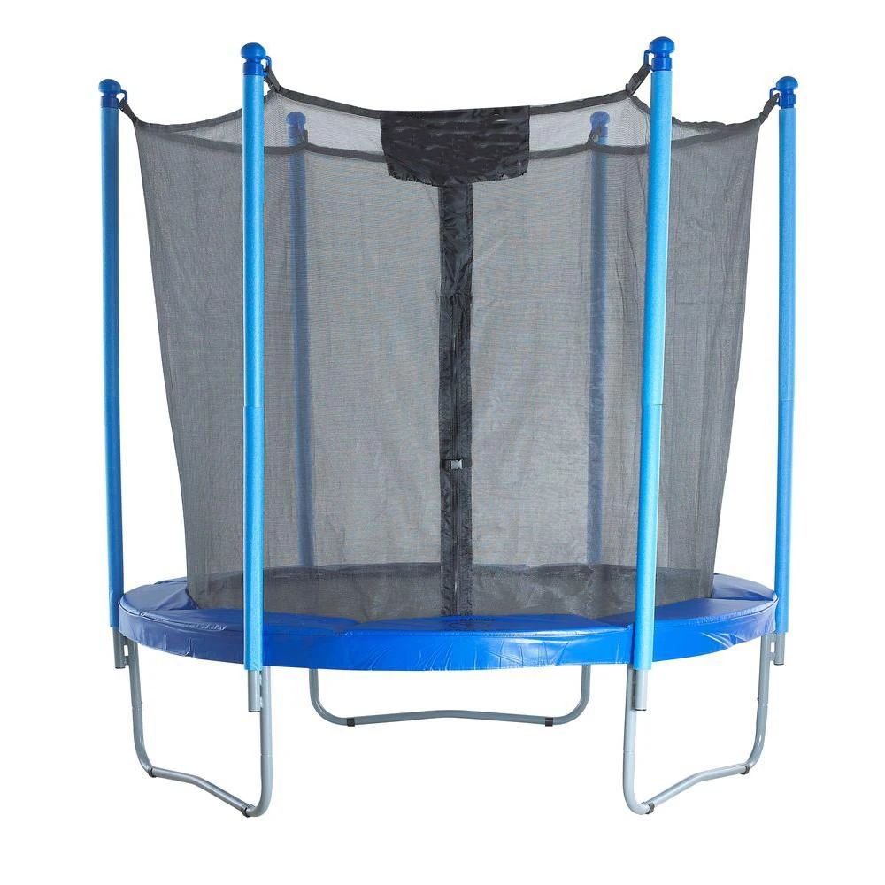 jumbo trampoline with 8 feet and safety enclosure and ladder jump bed