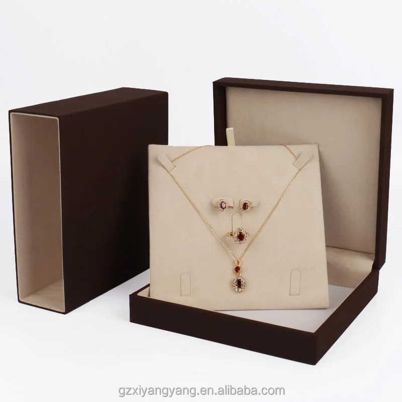 
Luxury Handmade Custom Logo Printed Paper Jewelry Gift Box , Ring Box, Necklace Box 
