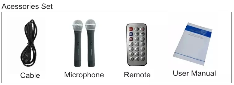 TONOCH EON series 15 inch Powered DJ Audio system Speaker with Sound Mixer