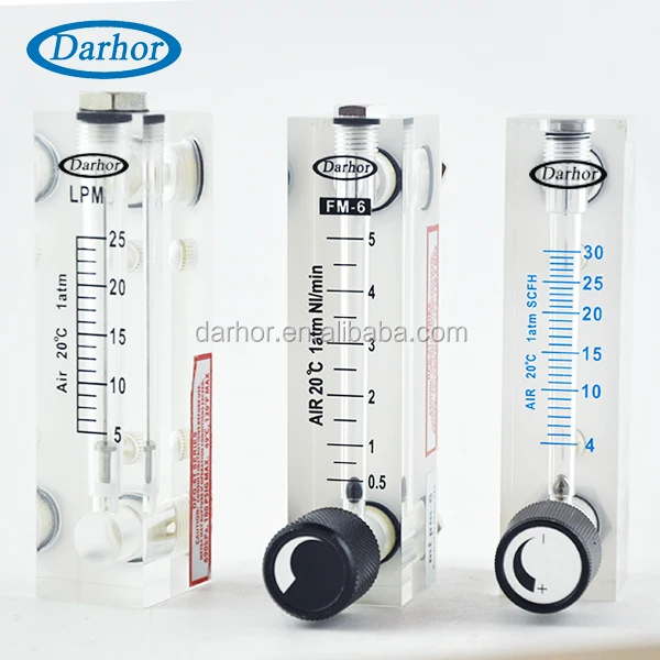 DFG 4T 6T series panel acrylic rotameter CO2 flowmeter H2 flow meter