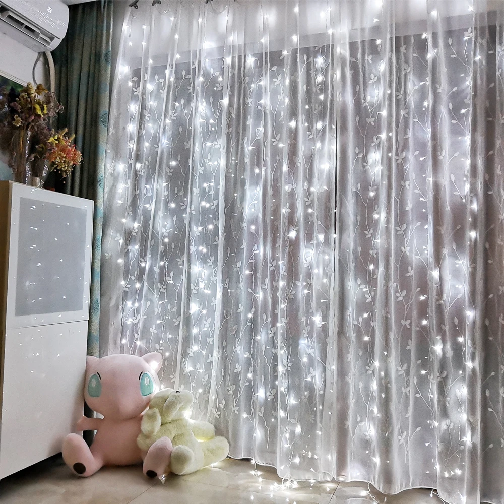 
3x3 6x3m led icicle Waterproof fairy Christmas led curtain light 