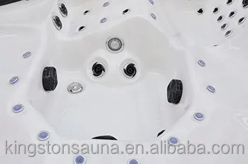 Custom 6 Person Acrylic Bathtub / Whirloopool LED on the bottom outdoor Massage hot tub Spa (KTG-JCS-08)