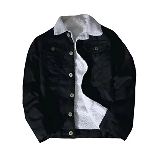 
Wholesale Cool streetwear fashion men softshell windbreaker jean custom denim fleece jacket 