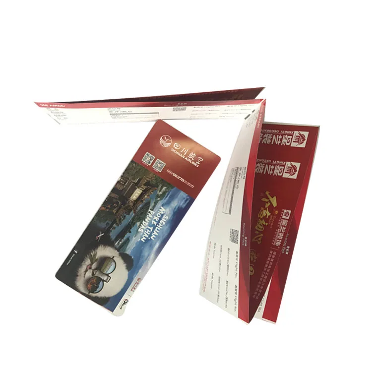 
Coated paper thermal paper boarding pass airline ticket printing 