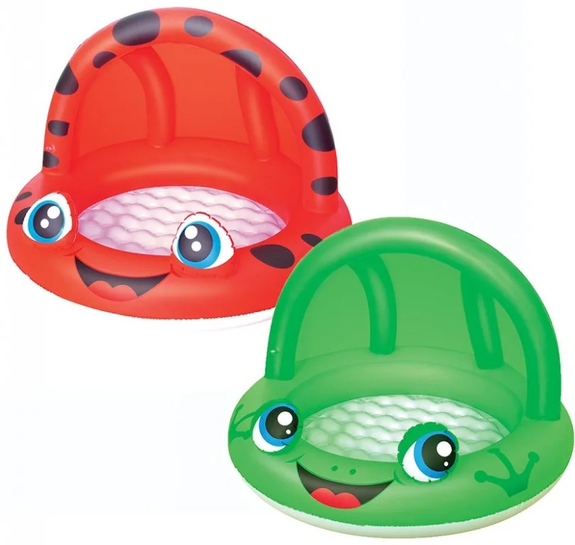 Bestway 52189 Baby Paddling Pool with Sun Shade Inflatable Floor for Comfort