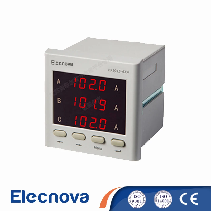 PA194I-AX4 74*74mm high precision three phase LED digital display AC ampere meter