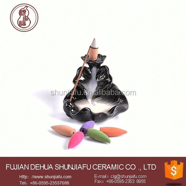 Smoke Backflow Cone  Incense holder Tower Incense ceramic  backflow incense burner