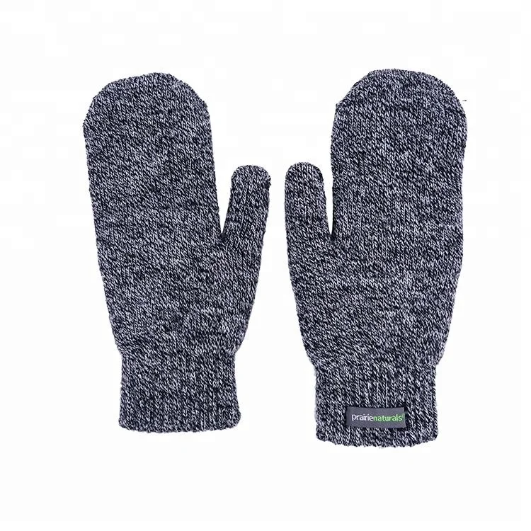 Custom Fashion Outdoor Keeping Warm Gloves Acrylic Knitted Mittens Gloves Winter Thick Mittens Gloves