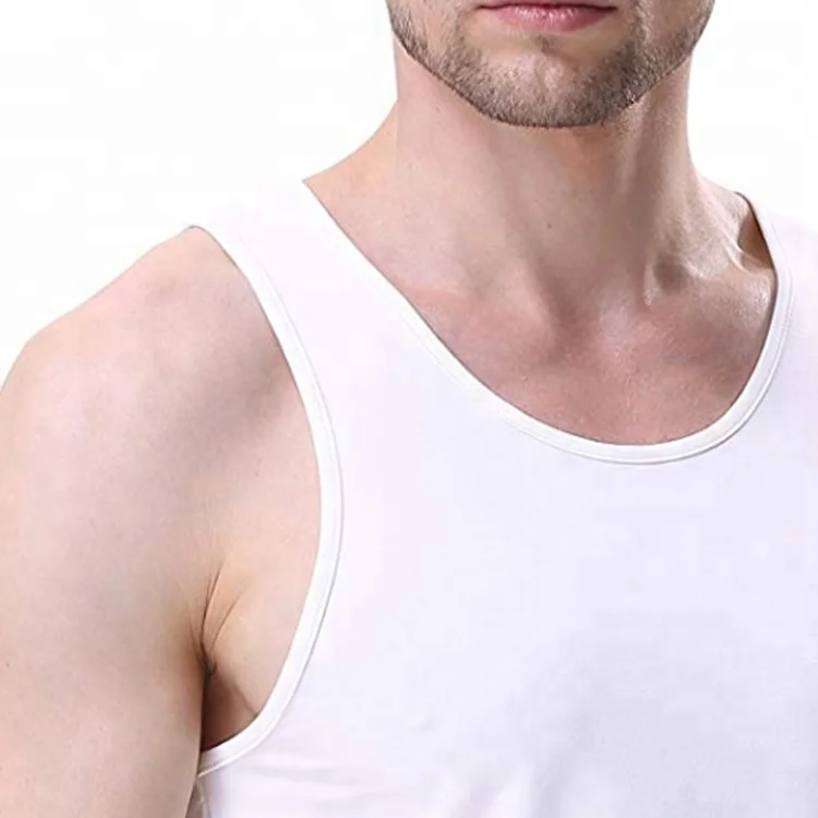 
Wholesale modal cotton fabric plus size mens breathable tank top 