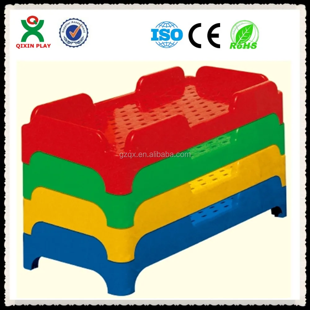 Kindergarten used child care beds classroom furniture for kindergarten plastic stackable children bed