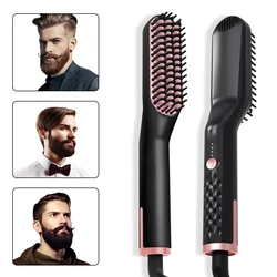 Новый продукт идеи выпрямитель для бороды для мужчин Ионная Щетка для волос хорошее качество мужской выпрямитель для волос