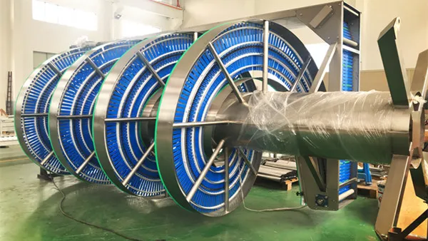 spiral roller conveyor,conveying system for packing,food,vertical,automatic warehouse