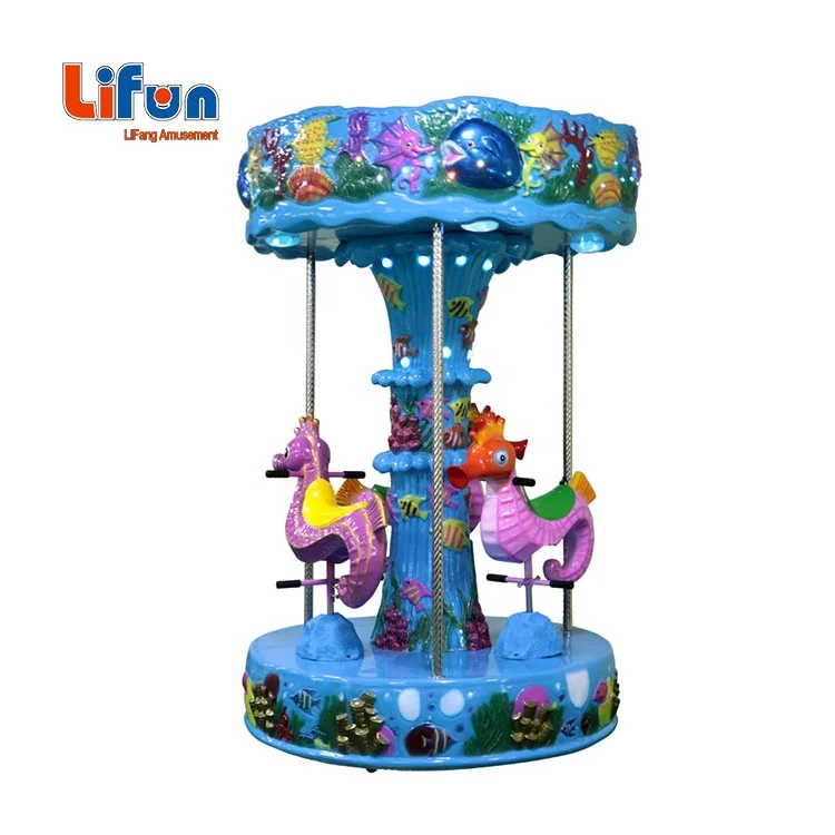 coin operated carousel rides for kids 3 seats crown merry go round rides gamer car