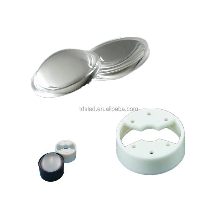 60 degree plano convex PMMA Led lens 23mm x 8mm with holder