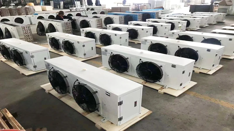 Low noise water air cooler with large air flow refrigerating unit