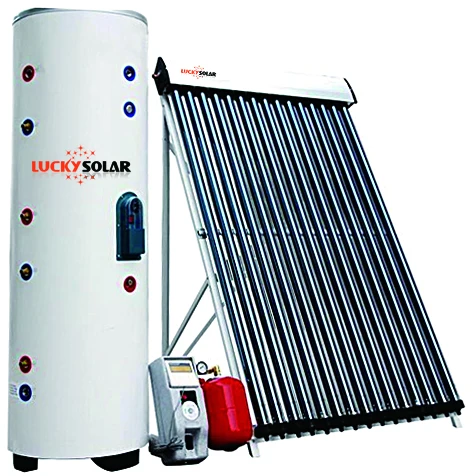 Отдельный Солнечный водонагреватель под давлением, резервуар для воды с двойной катушкой и солнечная коллекторная система Keymark