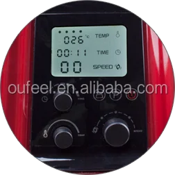 Cooking machine with LCD adjustable speed