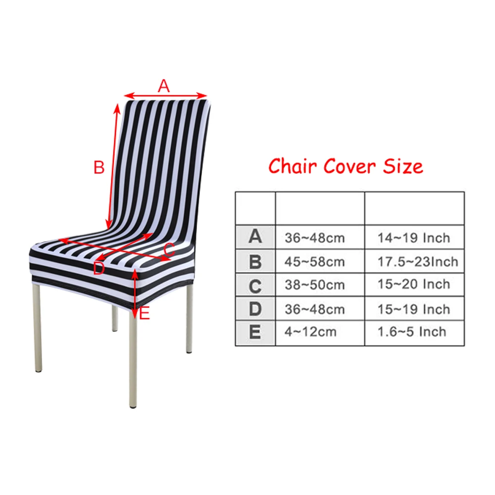 
spandex stretch half banquet white & black print chair cover for hotel restaurant home kitchen 