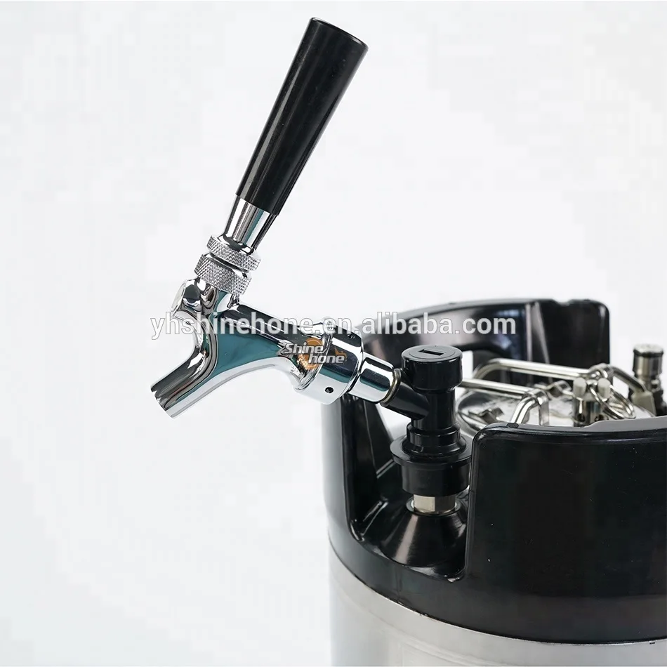 Chromed Brass Beer Faucet with Ball Lock Disconnect - Perfect for Bars and Home Brewing