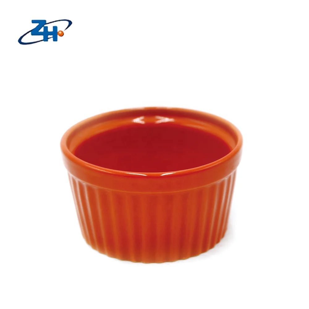 Colorful ceramic mini cake cup ice cream cup baking cup for sale