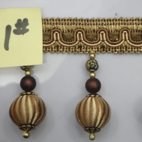 Beaded  curtain decoration solid polyester made tassel