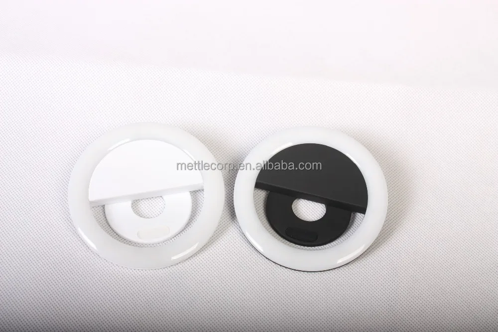 lithium battery bi-color operated LED selfie ring light with USB
