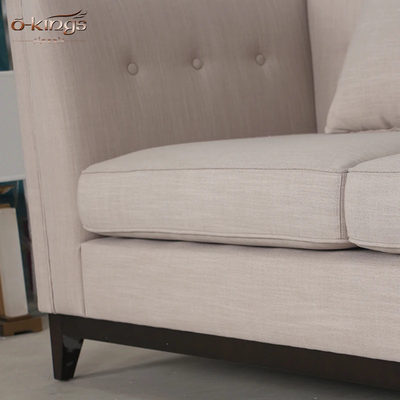 furniture living room sofa luxury Solid wood hotel lobby sofa design