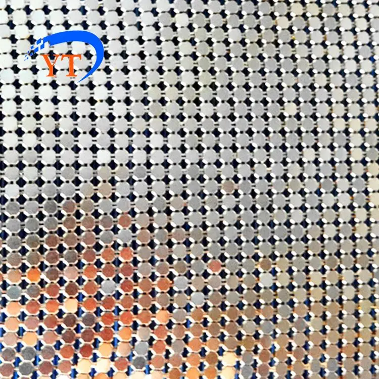 Unique style Gold Color Metallic Sequin Fabric