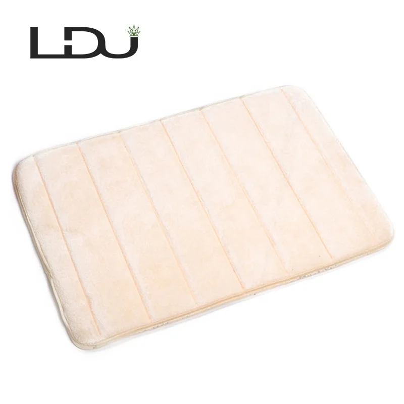2019 Popular Microfiber Memory Foam Bath Mat with Anti-Skid Bottom for Bathroom