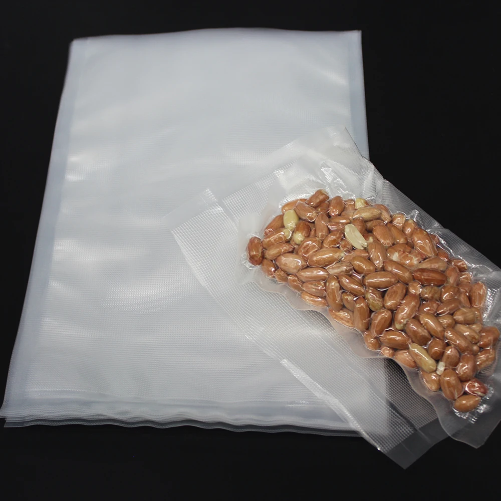 
Custom textured and embossed food saver vacuum sealer bags transparent vacuum bag for vegetables and fruits and meats 