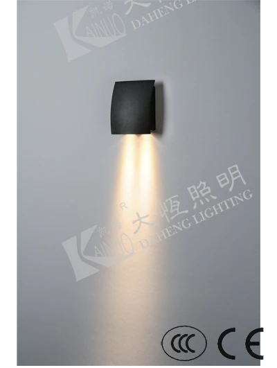 Открытый IP65 Matt Black привело настенный светильник