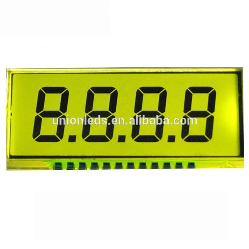 4 Digit 7 segment small custom size LCD Display TN Type Screen