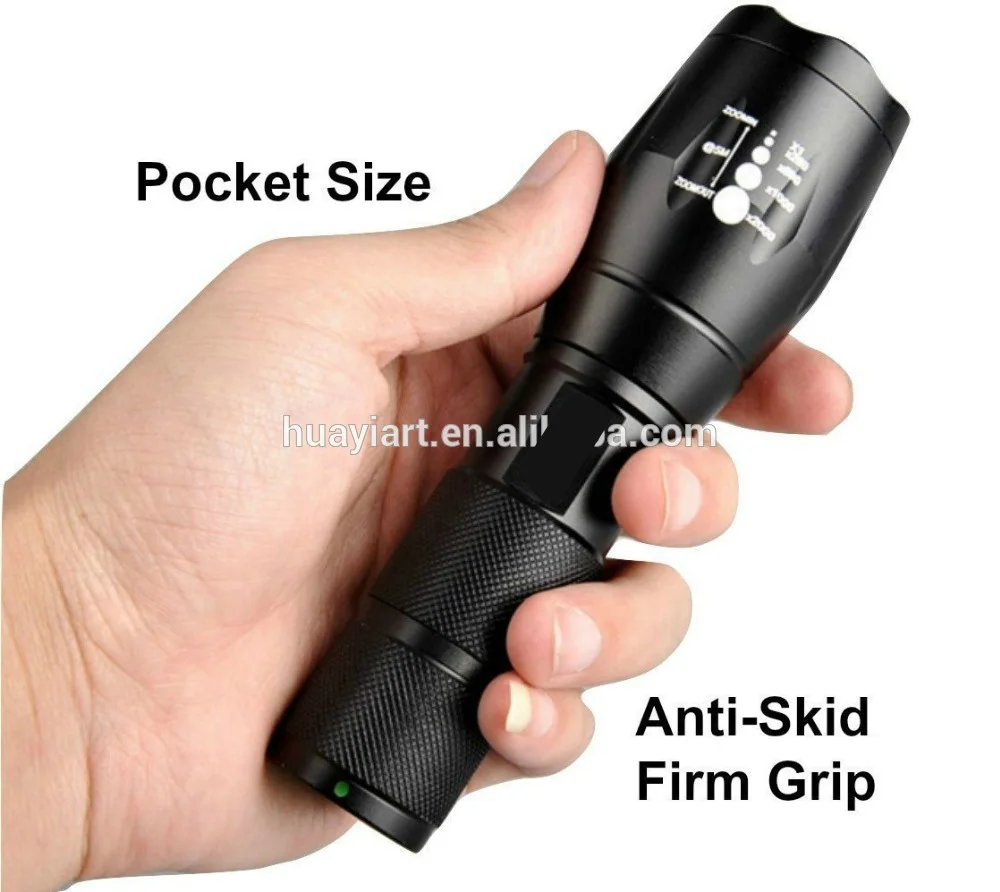 Top Rated Flashlight XML T6 Zoomable Adjustable Focus 5 Modes 1000 Lumens Water Resistant Brightest LED Tactical torch
