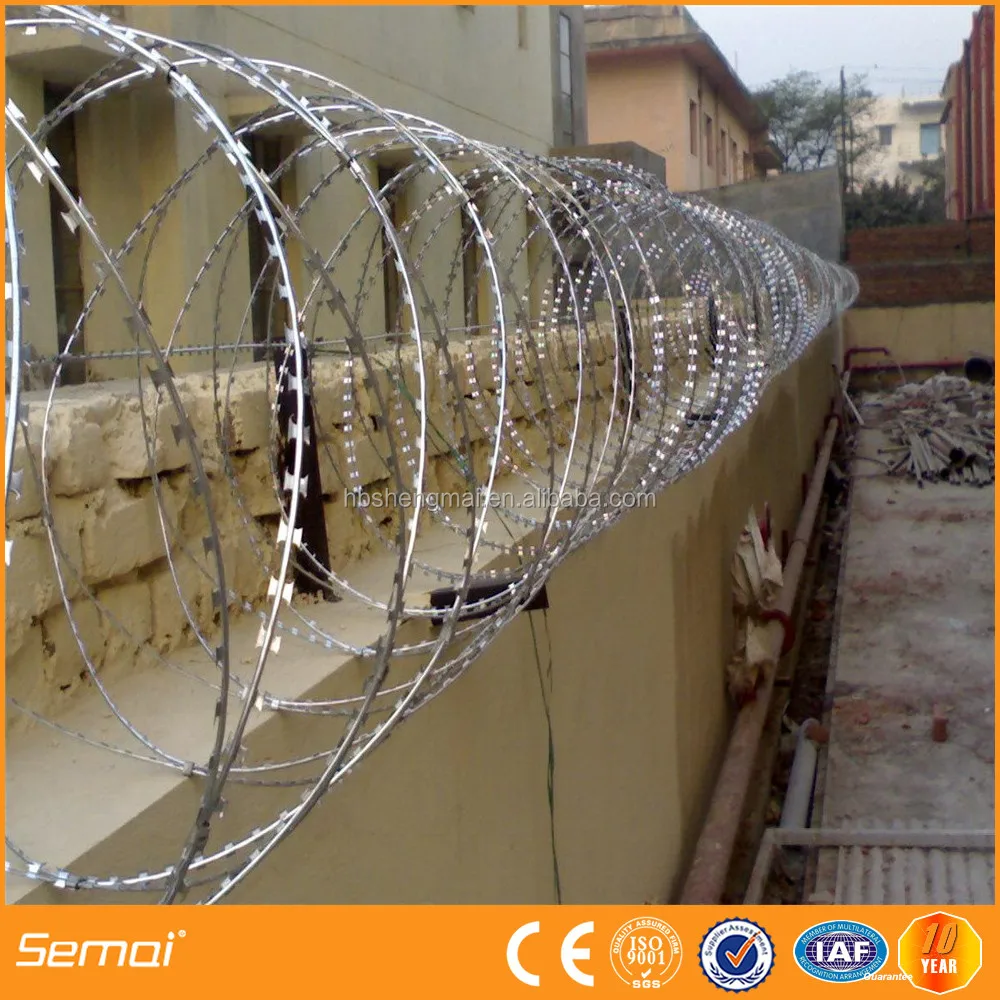 
China supplier razor barbed wire / concertina razor wire price 
