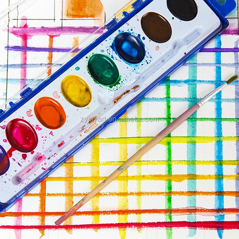 8 видов цветов моющиеся нетоксичные акварельных красок в классе