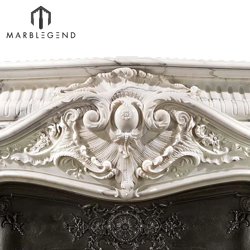 Latest best price indoor freestanding marble fireplace mantel