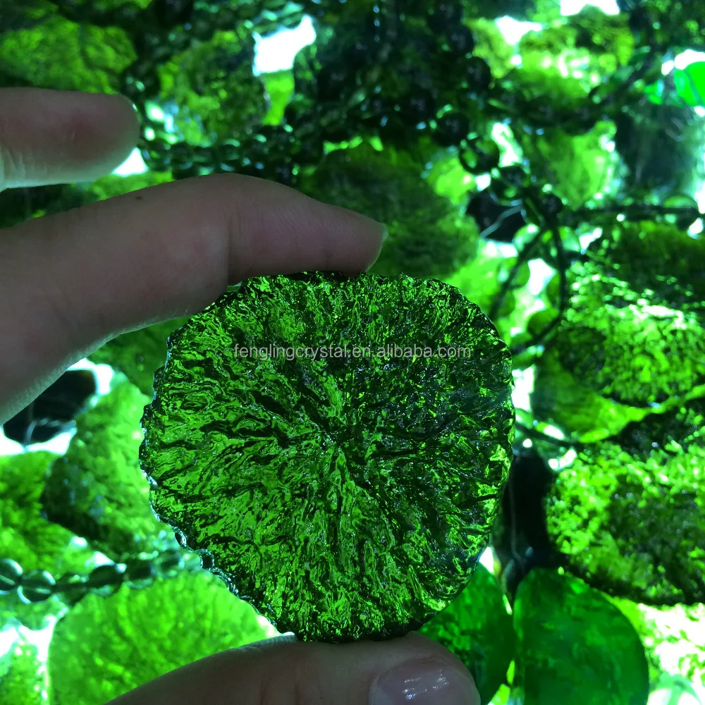 Wholesale Imitate Moldavite Rough Stones For Pendant Decoration