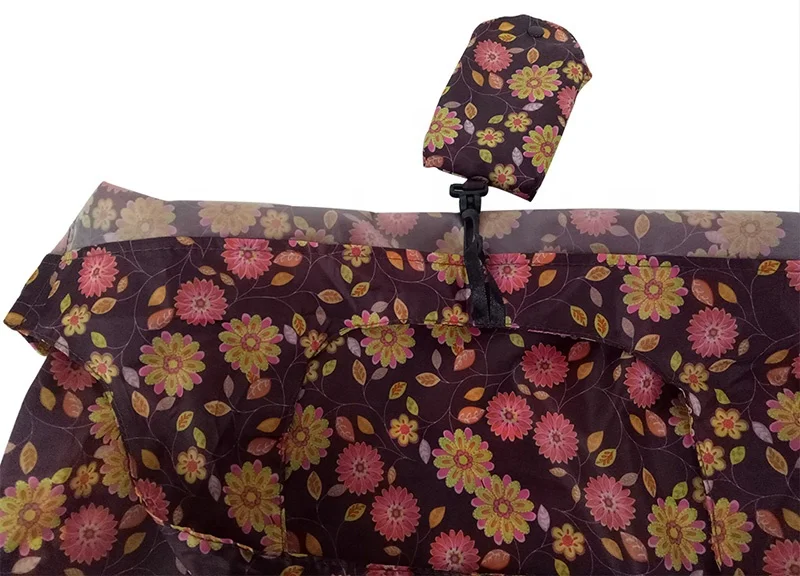 Eco Cheap Reusable Bag Fabric Folding Polyester Shopping Bag Floral Pattern Printed Ecobag